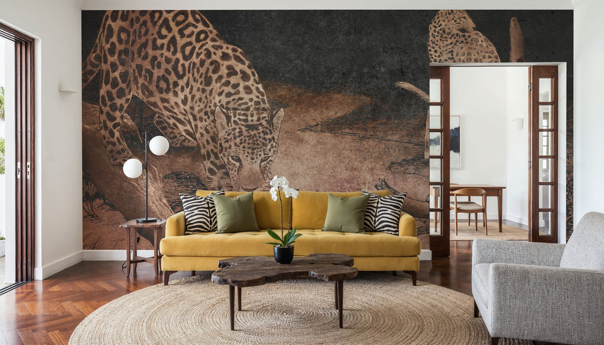 Brazilian Leopards Mural Wallpaper - room preview 05