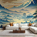 Ukiyo-e Mountains Mural Wallpaper - room preview 05