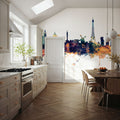 Paris Skyline Blue & Bronze Mural Wallpaper - room preview 05