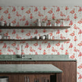 Flamingo Goals White Mural Wallpaper - room preview 05