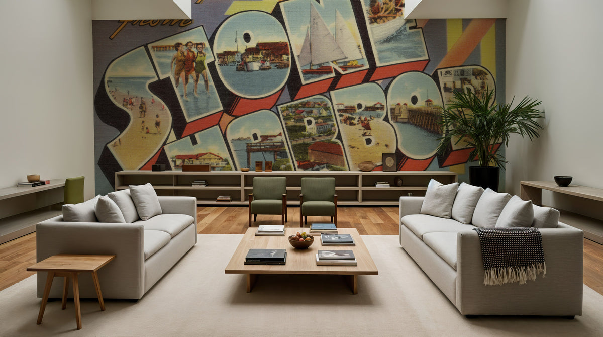 Greetings From Stone Harbor Mural Wallpaper - room preview 05