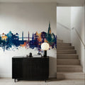 Torquay England Skyline Blue & Bronze Mural Wallpaper - room preview 05