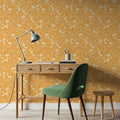 White Tulips Mural Wallpaper - room preview 05