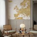 Europe Map Detailed - Rossie Mural Wallpaper - room preview 05