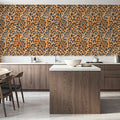 Summer Paws Orange Mural Wallpaper - room preview 05
