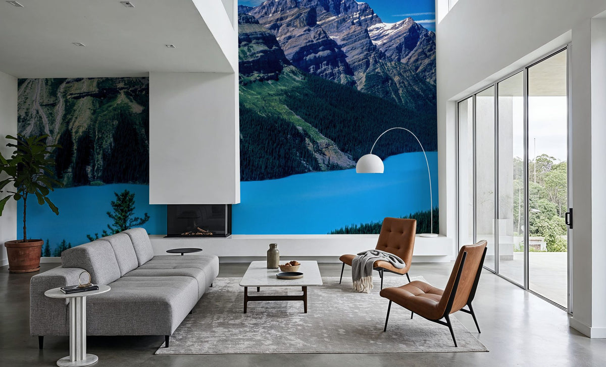 Mountain Turquoise Mural Wallpaper - room preview 05