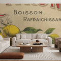 Lemon Label Mural Wallpaper - room preview 05