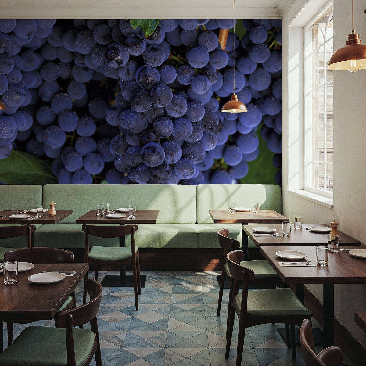 Grapes and Grapes Mural Wallpaper - room preview 05