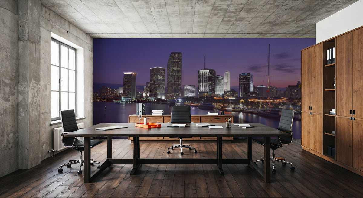 Sapphire Skyline Mural Wallpaper - room preview 05