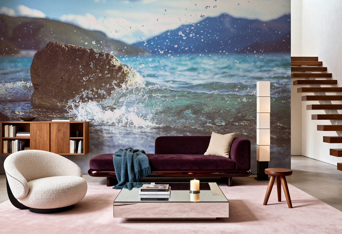 Glacial Lake Summer Mural Wallpaper - room preview 05