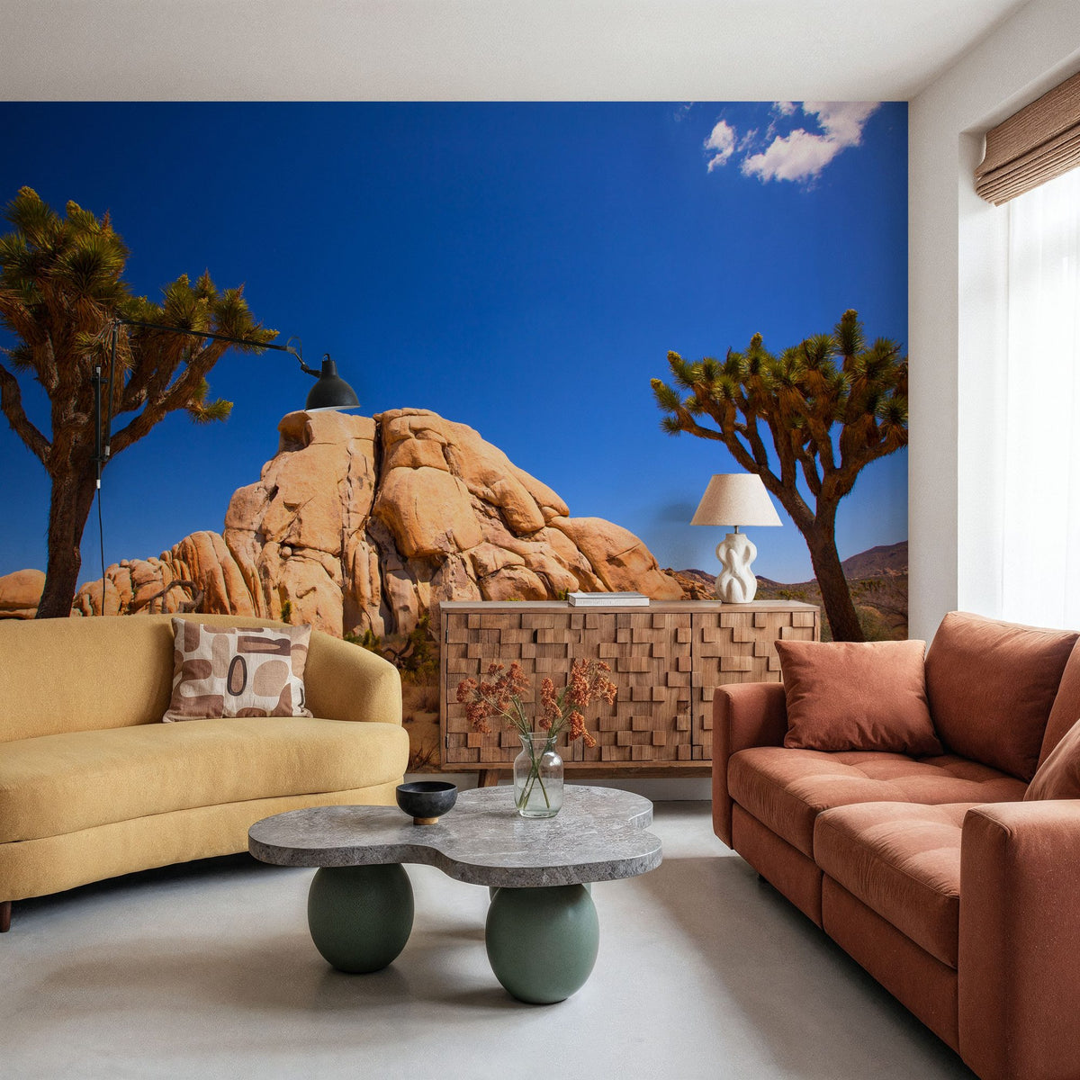 Joshua Tree Blue IX Mural Wallpaper - room preview 05