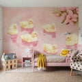 Pretty Ducklings Flower Mural Wallpaper - room preview 05