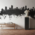 Vancouver Canada Skyline Black & White Mural Wallpaper - room preview 05