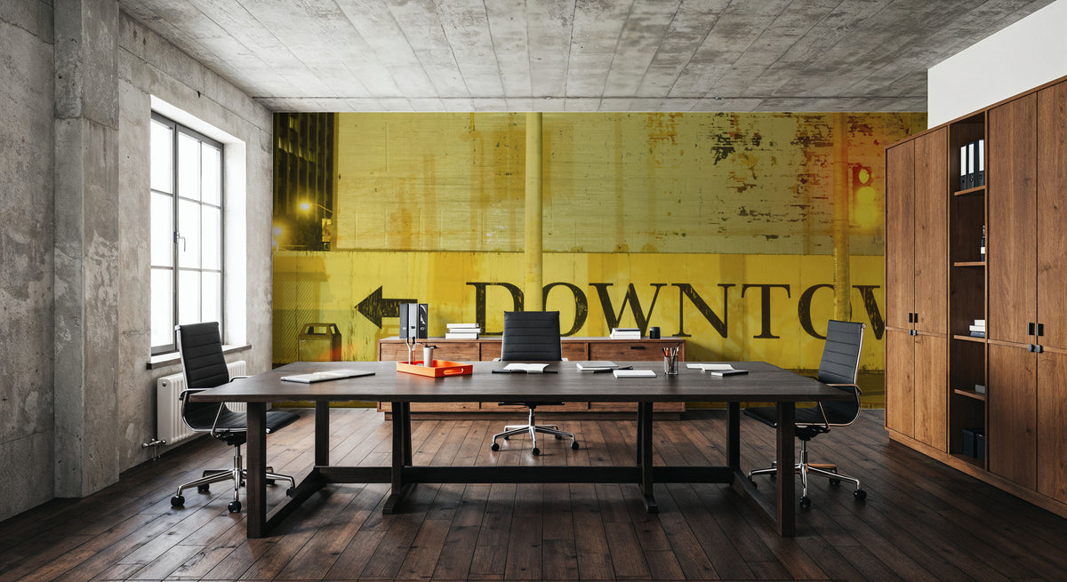 Downtown Directions Mural Wallpaper - room preview 05