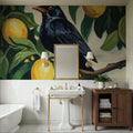 Bird with Lemon Branch Mural Wallpaper - room preview 05