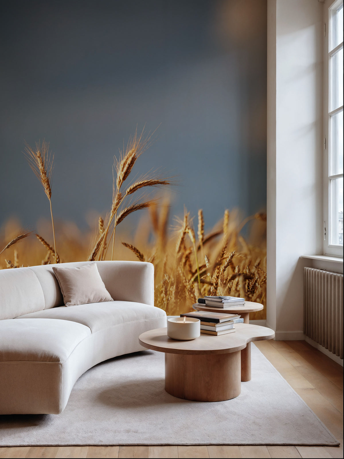 Golden Crop Field Mural Wallpaper - room preview 05