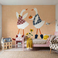 Ducks in the Pumpkin Patch V Mural Wallpaper - room preview 05