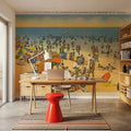 Winter Beach Postcard Mural Wallpaper - room preview 05