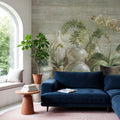 Greenhouse Orchids on Wood Mural Wallpaper - room preview 05