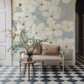 Dogwood White Mural Wallpaper - room preview 05