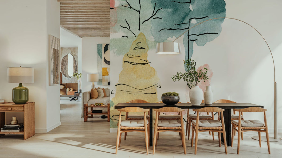 Happy Holiday Trees Mural Wallpaper - room preview 05