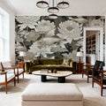 Dancing Fish, Khaki Mural Wallpaper - room preview 05