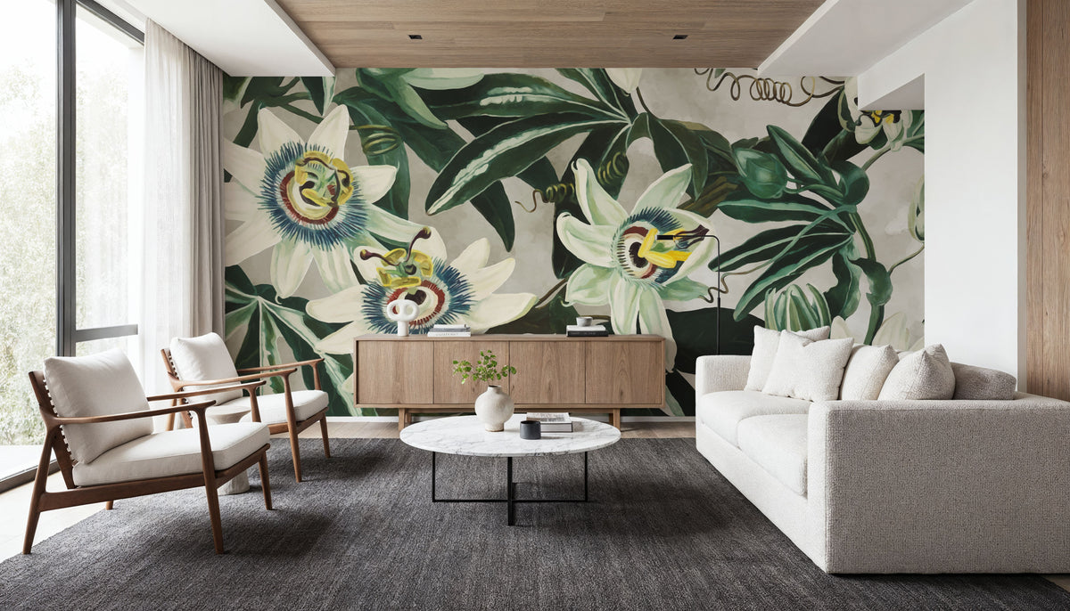 Passion Flowers Mural Wallpaper - room preview 05