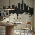 Vilnius Lithuania Skyline Concrete Mural Wallpaper - room preview 05