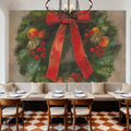 Holiday Wreath Mural Wallpaper - room preview 05