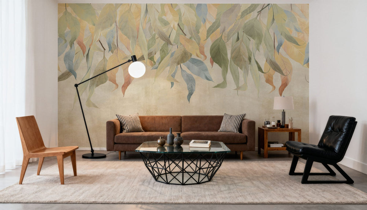 Under the Tree, Beige Mural Wallpaper - room preview 05