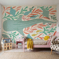 Whale Shark Alert Mural Wallpaper - room preview 05