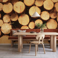 Timber Rounds Mural Wallpaper - room preview 05