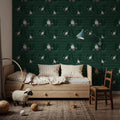 Lazy Paddle, Emerald Mural Wallpaper - room preview 05