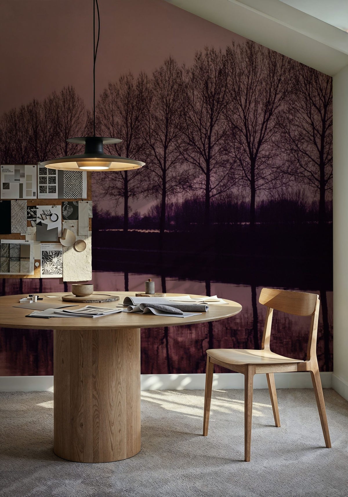 Windmill Twilight Reflection Mural Wallpaper - room preview 05