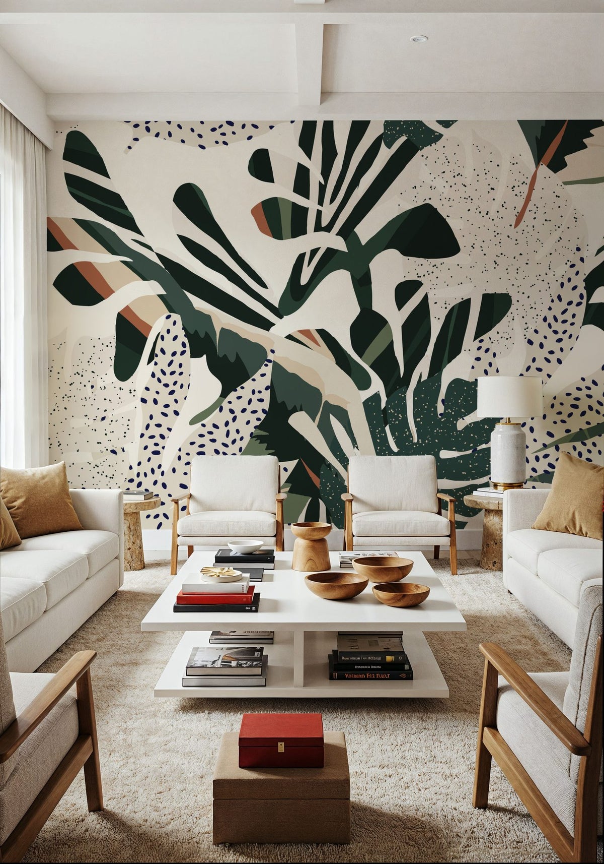 Monstera Vibes Mural Wallpaper - room preview 05