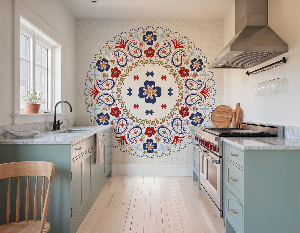 Festive Summer VII Light Mural Wallpaper - room preview 05