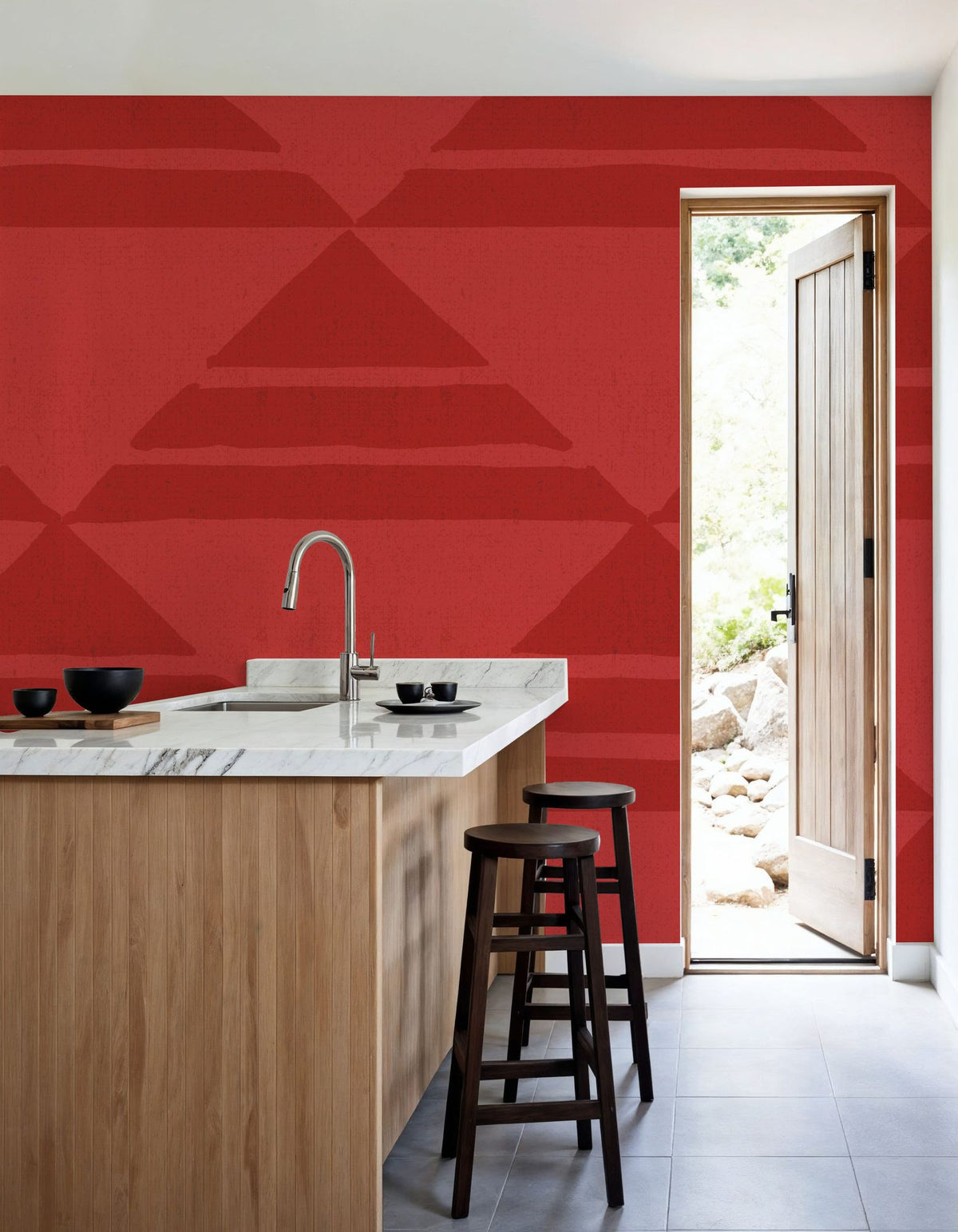 Seafood Ocean Red Mural Wallpaper - room preview 05