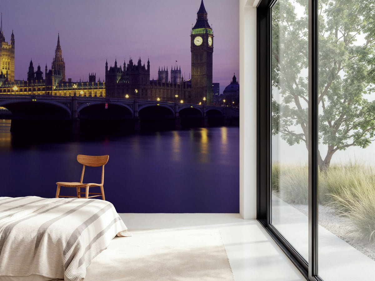 Big Ben Twilight Mural Wallpaper - room preview 05