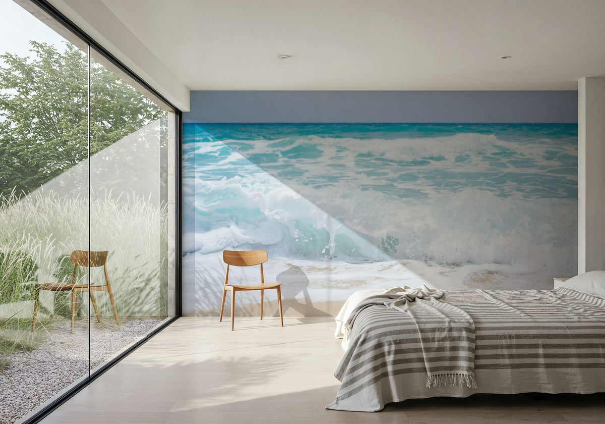 Sandy Shore Mural Wallpaper - Light Tone - room preview 05