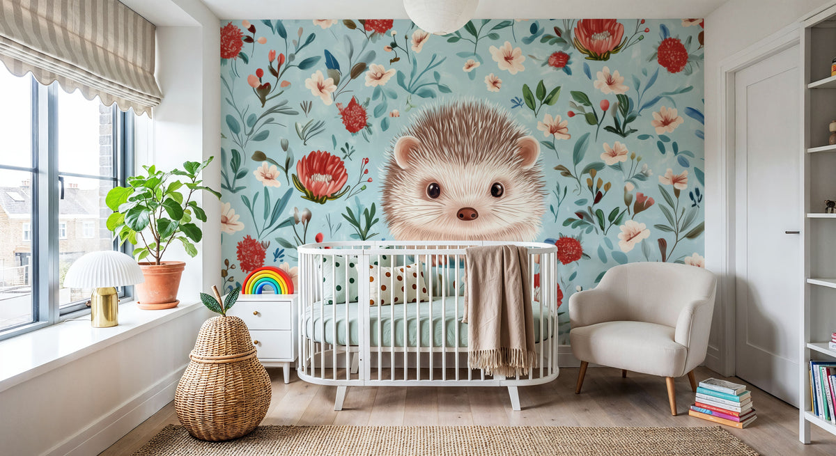 Hello Hedgehog Mural Wallpaper - room preview 05