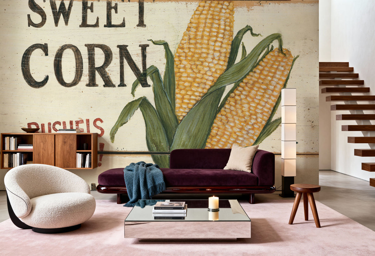 Fresh Picked Sweet Corn Mural Wallpaper - room preview 05