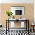 Sky Flowers Gold Mural Wallpaper - room preview 05