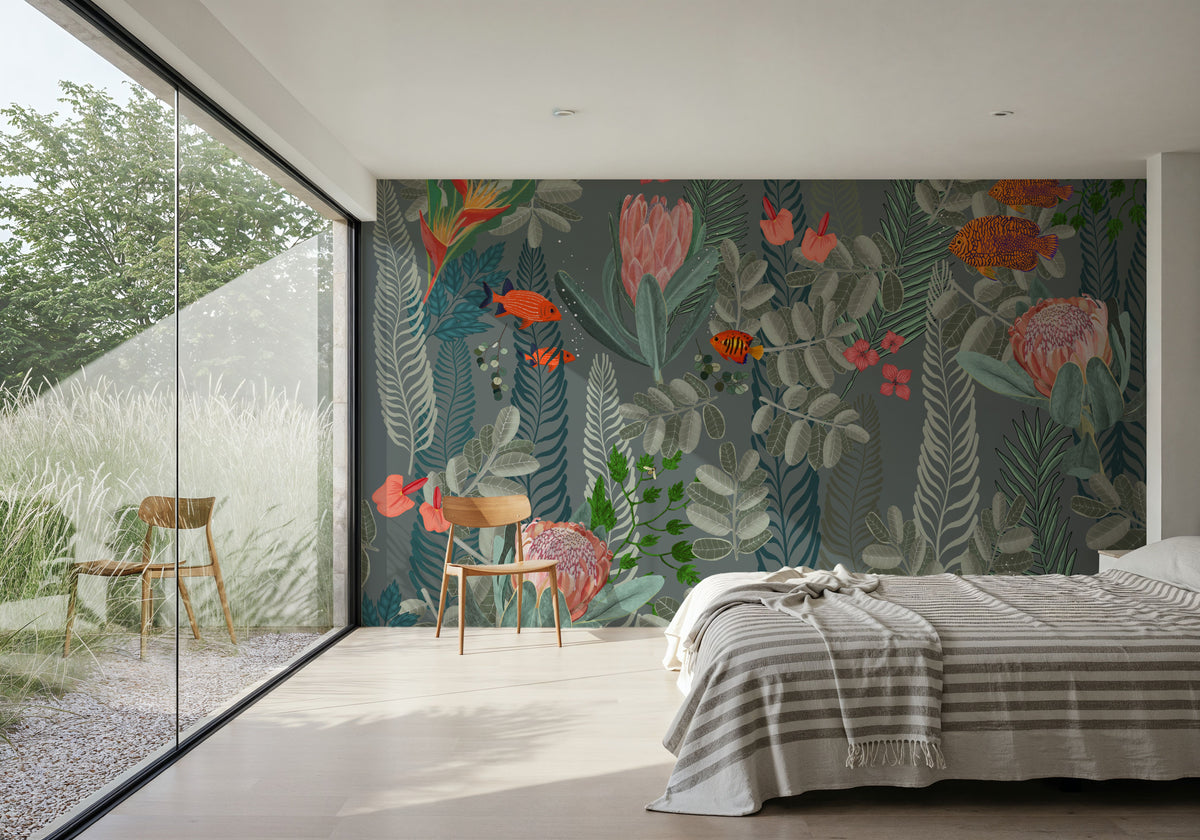 Botanical Tanger Mural Wallpaper - room preview 05