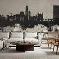Valladolid Spain Skyline Concrete Mural Wallpaper - room preview 05