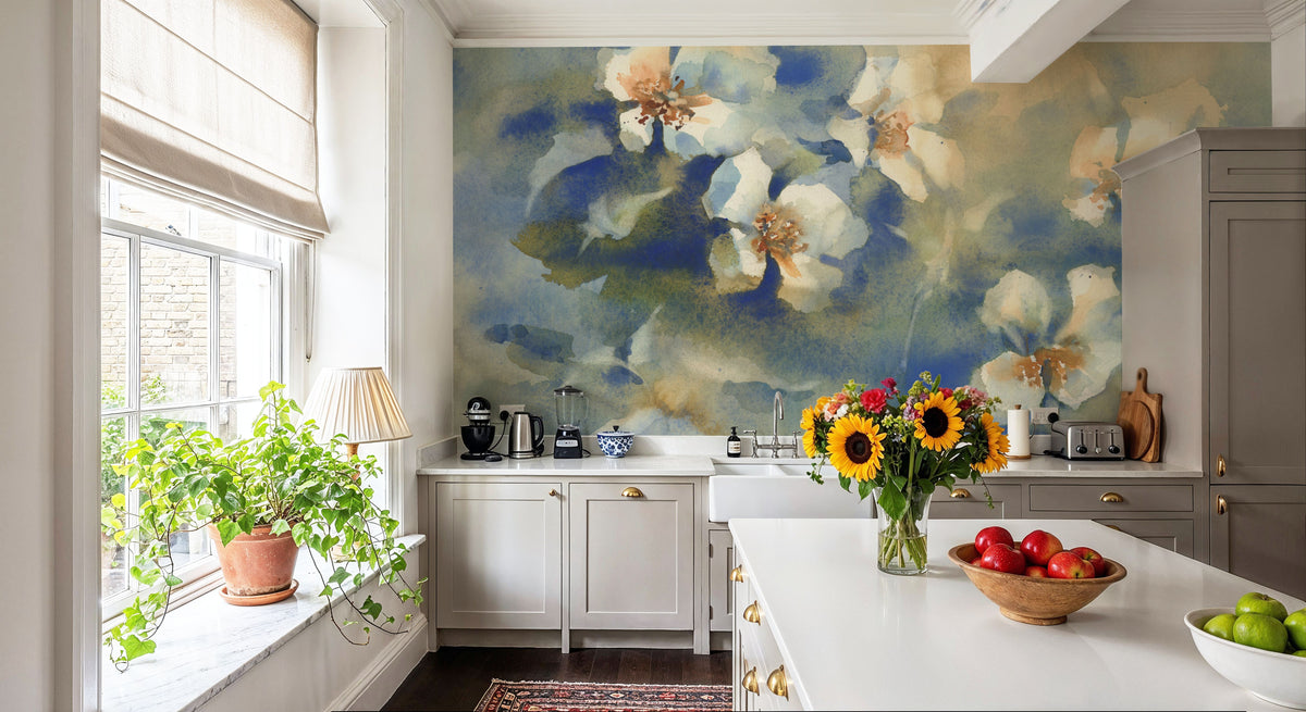 Whisper Bloom Mural Wallpaper - Neutral Tone - room preview 05