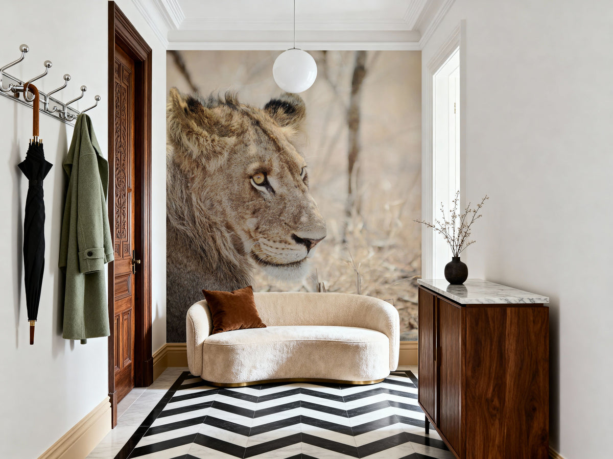 Young Lion Mural Wallpaper - room preview 05