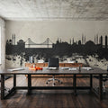Istanbul Turkey Skyline Concrete Mural Wallpaper - room preview 05