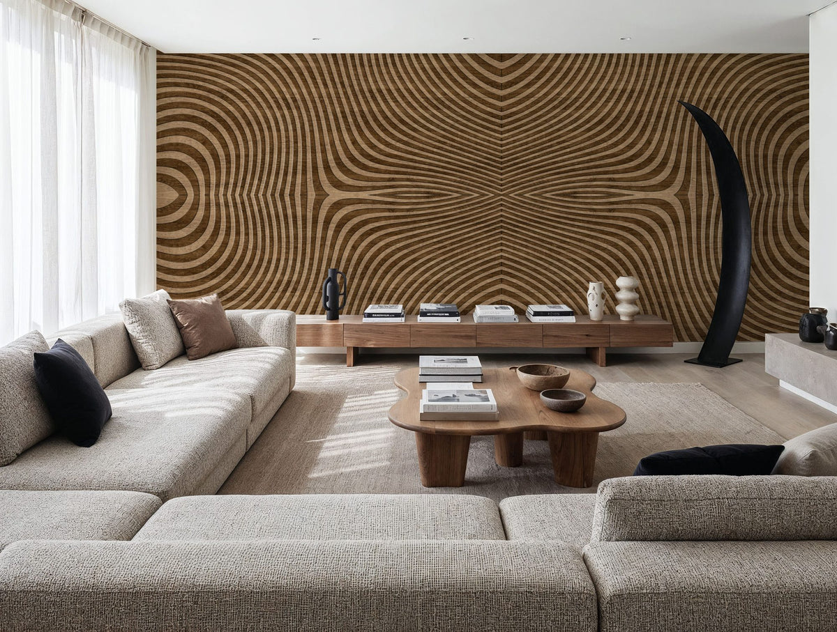 Dwellpaper Bouncing Wood Mural Wallpaper image 5