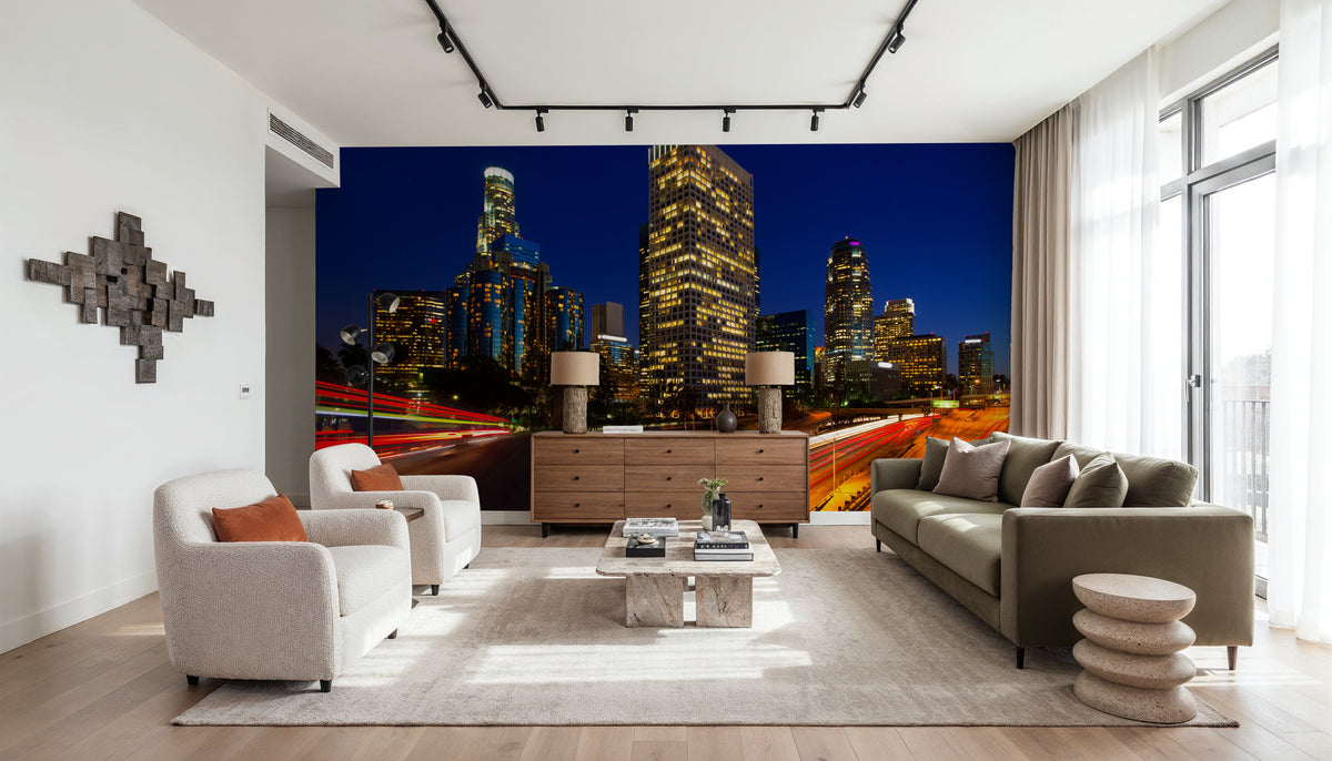 Downtown From the 110 Clear Mural Wallpaper - room preview 05