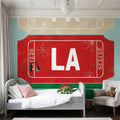 Ticket Stubs Christmas Mural Wallpaper - room preview 05
